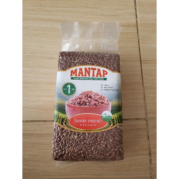 Beras merah / beras coklat merk MANTAP (1kg)