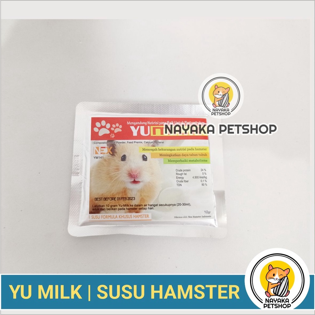 Yu Milk Susu Hamster Susu Formula Bubuk Vitamin Nutrisi Suplemen Hamster