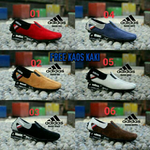 Promoo !!!! Sepatu slip on pria adidas casual slop formal kerja kantor kulit asli santai kuliah 4.5