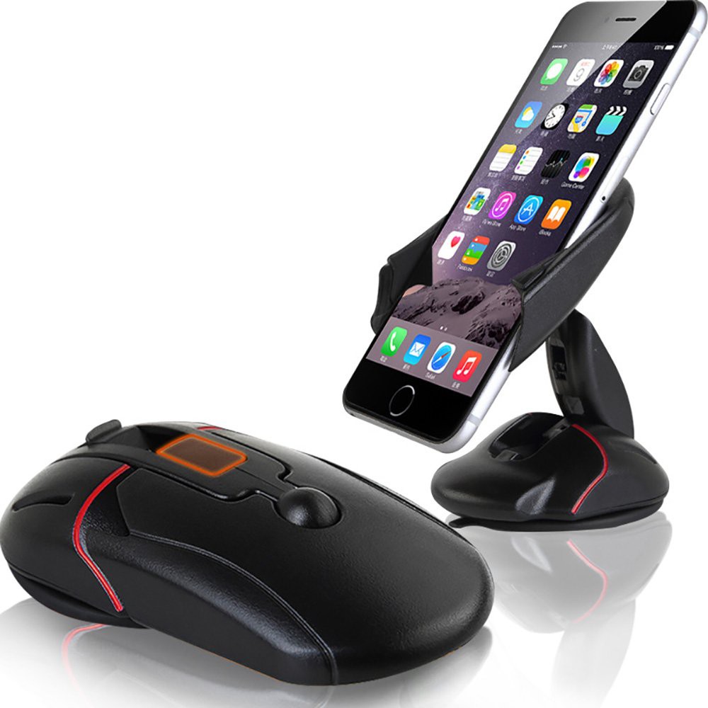 (Mouse) Phone Holder Bracket Bentuk Mouse / Deformable Car Smartphone Mouse Holder