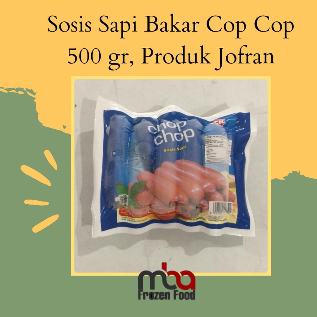 Sosis chop-chop/ Sapi Bakar Cop Cop 500 gr, Produk Jofran - FROZEN FOOD