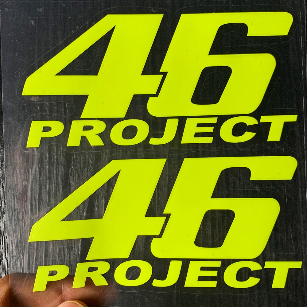 VR 46 Rossi Motor Stiker Motorcross Sisi Stiker Fender Stiker AGV Helm Neon Kuning Stiker