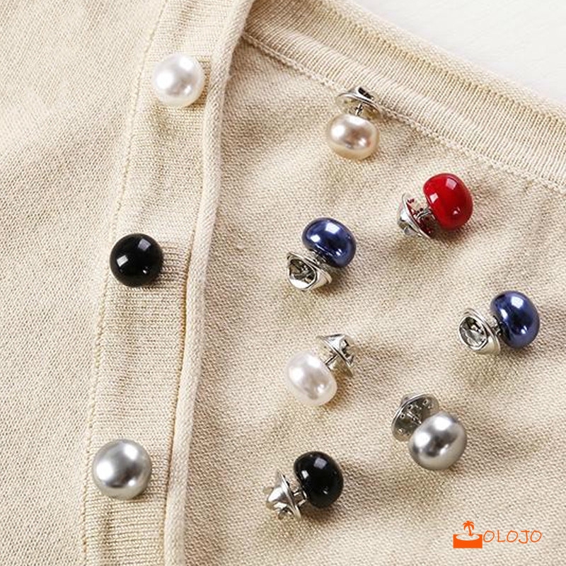 OLOJO  Colorful Zircon Tombol Bros Untuk Wanita Mutiara Lingkaran Imitasi Wanita Pin Fashion Jewelry