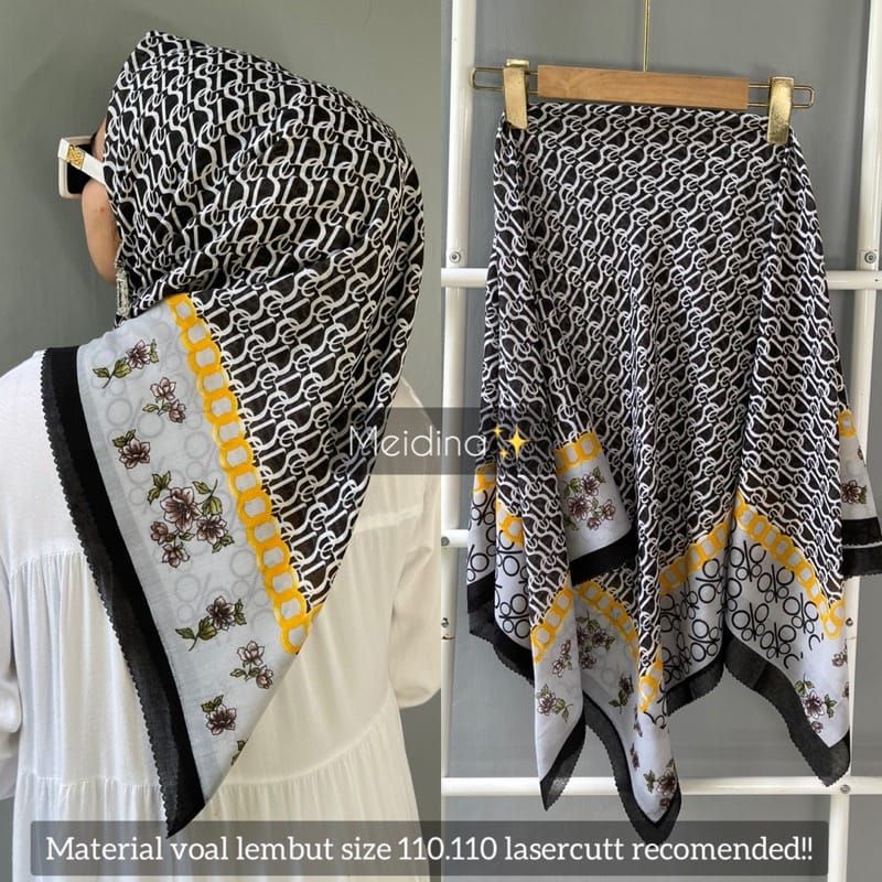 HIJAB VOAL/VOAL DEEKA/DEEKA MOTIF/VOAL MURAH/HIJAB SEGIEMPAT