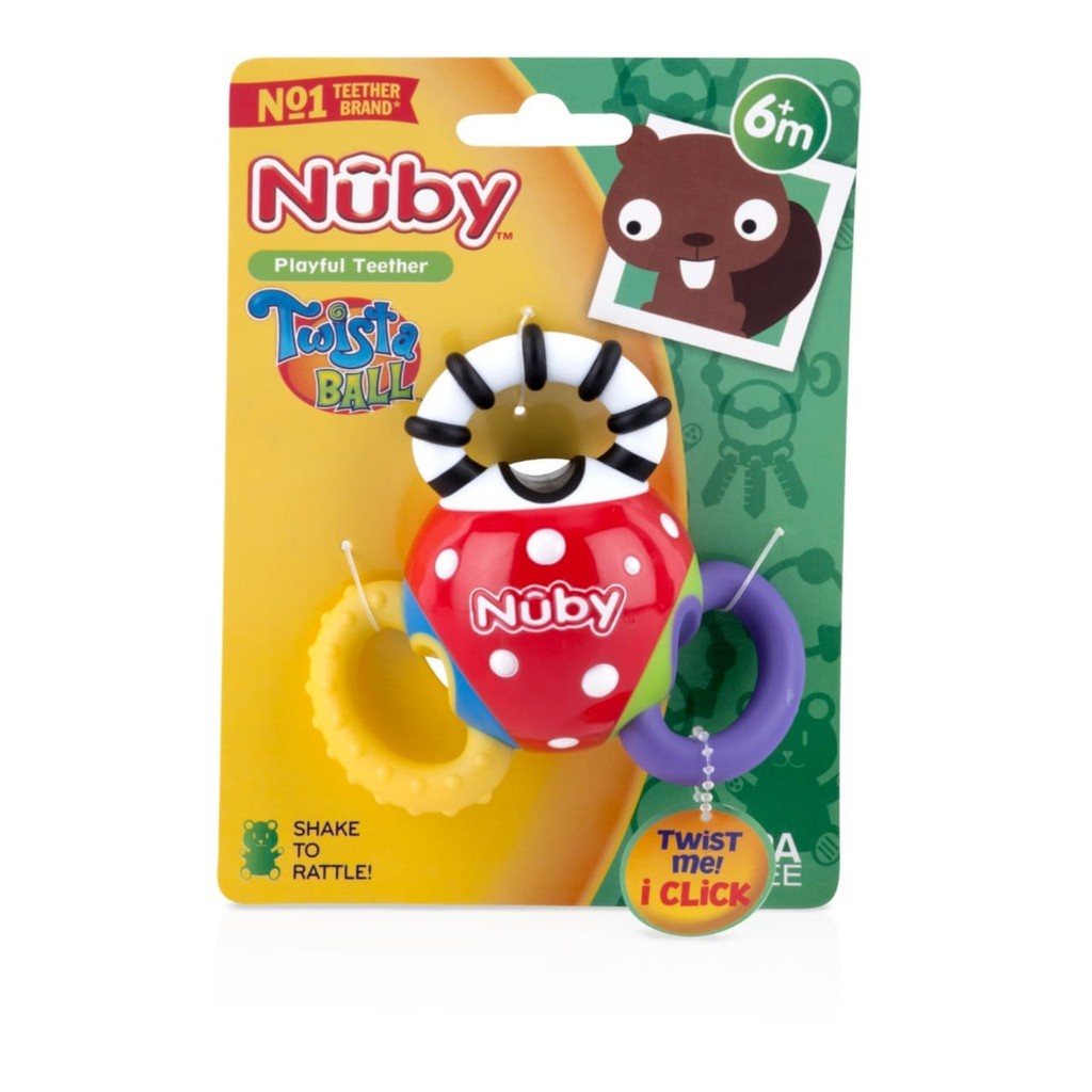 Nuby Twista Ball Mainan Sensori Bayi 6m+