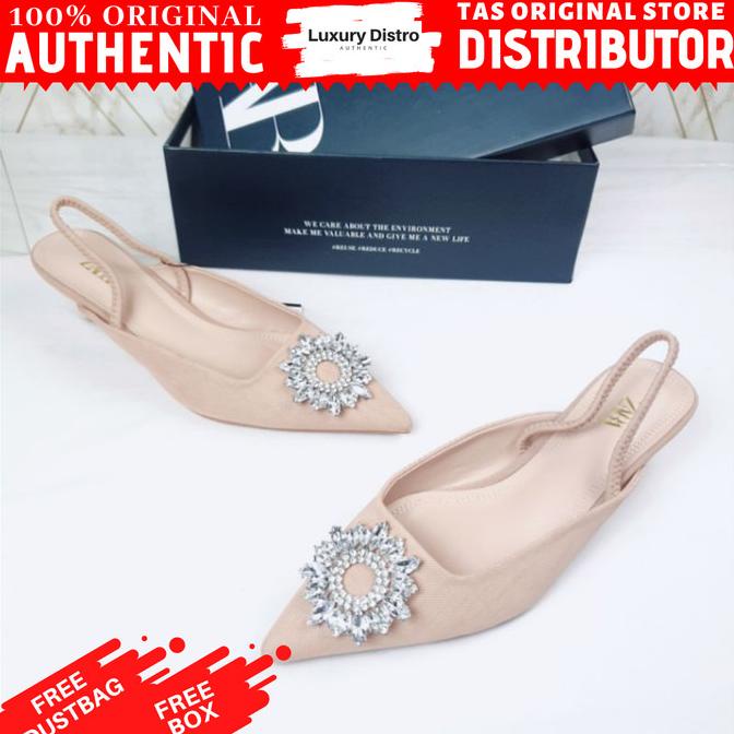 Sandal Heels Zara Wanita Original Branded Store Terbaru N4 Termurah