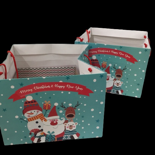 

(5 Pcs ) Kemasan Packaging Hampers Paperbag Natal Tas Dus Kue Goodie Bag Christmas Paper Bag 27x27x20