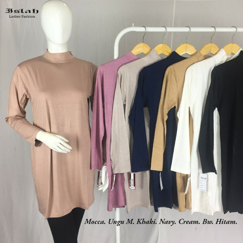 Manset Tunik Rayon Premium, Manset Tunik Basic Turtle neck