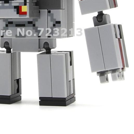 ➽ Lego Minecraft Redstone Golem Big Minifigure Hero Mine craft Steve Alex Skeleton Creeper ☜