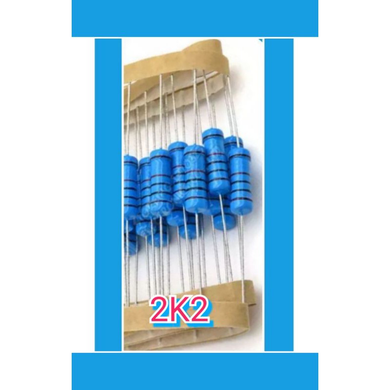 ANEKA NILAI , RESISTOR , 2 WAT METAL FILM 1% (1pcs)