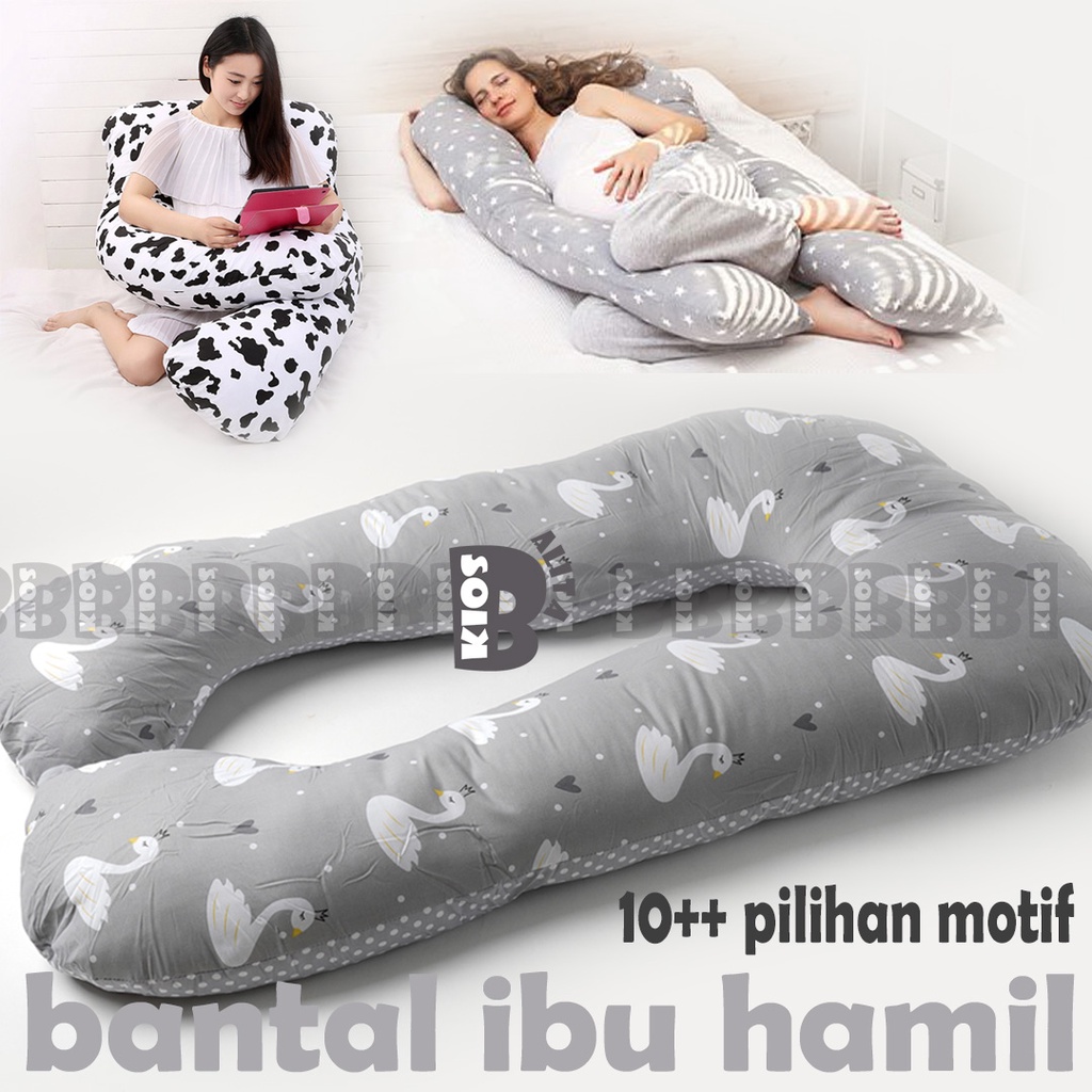 Bantal hamil 2 sisi motif tebal dan nyaman / maternity pillow