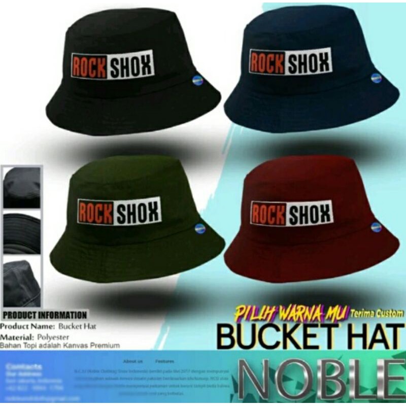 Bucket Hat Rock Shox | Topi Kupluk | Sepeda | Topi Sepeda | Sepeda Lipat