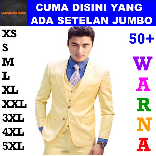 Setelan Jas Pria Blazer Cowok Laki Celana Rok Rompi Wanita Cewek Perempuan Tebal Polos Groomsmen Kan