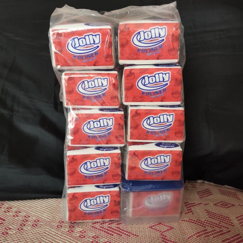 Tisu Jolly Kuliner Pop Up Tissue 10+Dispenser