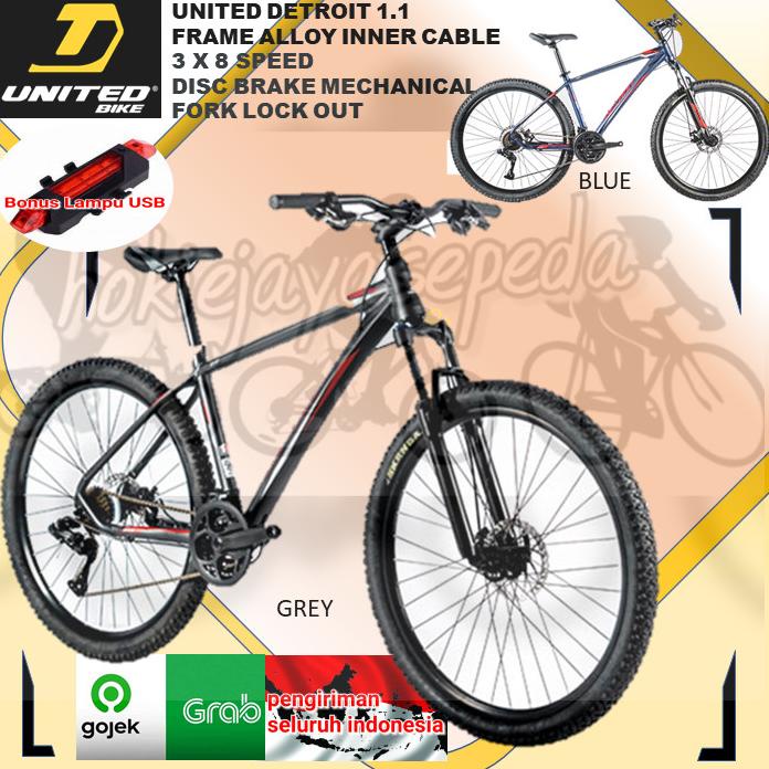 Sepeda Gunung United 27,5 Mtb New Detroit 1.0 Frame Alloy 24 Speed Promo R10
