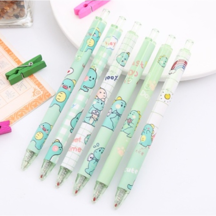 A122 BALLPOINT DINOSAURUS disney pulpen tinta biru hitam lucu imut atk alat tulis kantor buku pensil penghapus tipe tip x spidol highlighter surat remaja kertas menggambar sekolah perlengkapan cute murah penggaris aksesories aksesoris stationery plastik