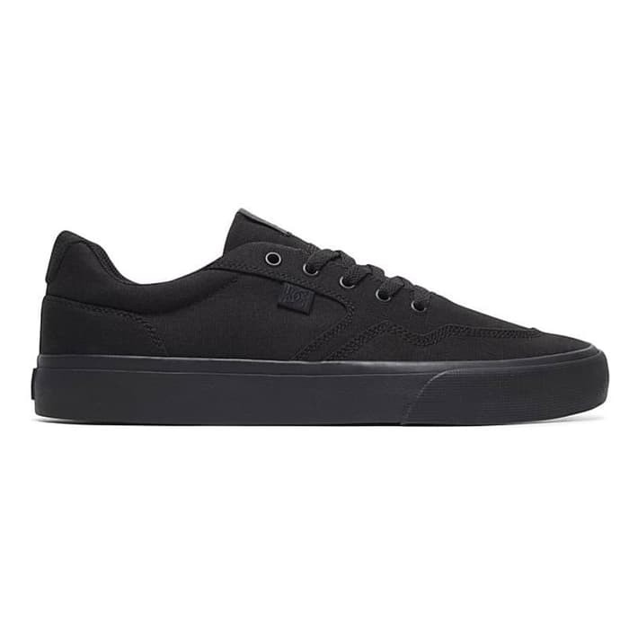 Sepatu DC Shoes Rowlan TX Skateboarding Canvas Full Black ORIGINAL