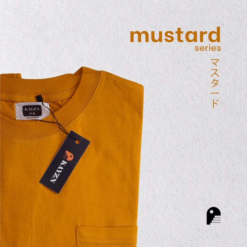 Oversized Pocket Tee MUSTARD Series / Kaos Oversize KUNING (Unisex)