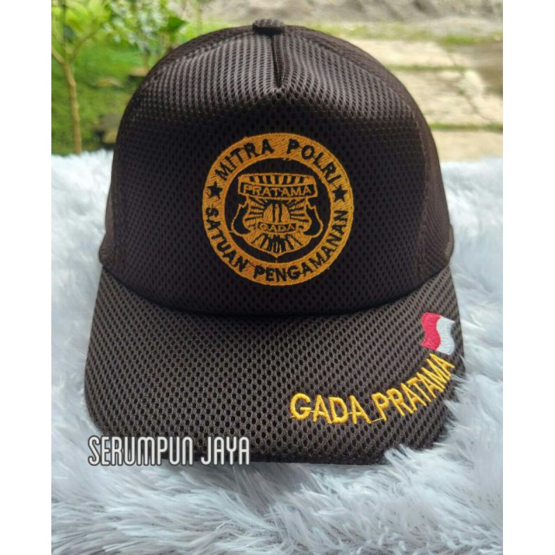 TOPI GADA PRATAMA - TG MP COKLAT - TOPI GADA PRATAMA MITRA POLRI COKLAT