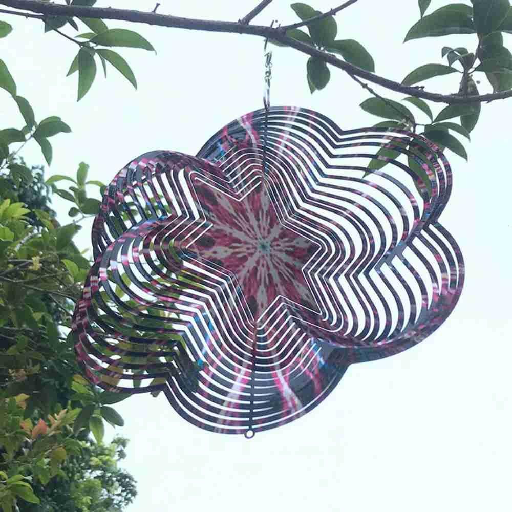 Populer Spinner Angin Dekorasi Halaman 3D Dekorasi Taman Wind Chime