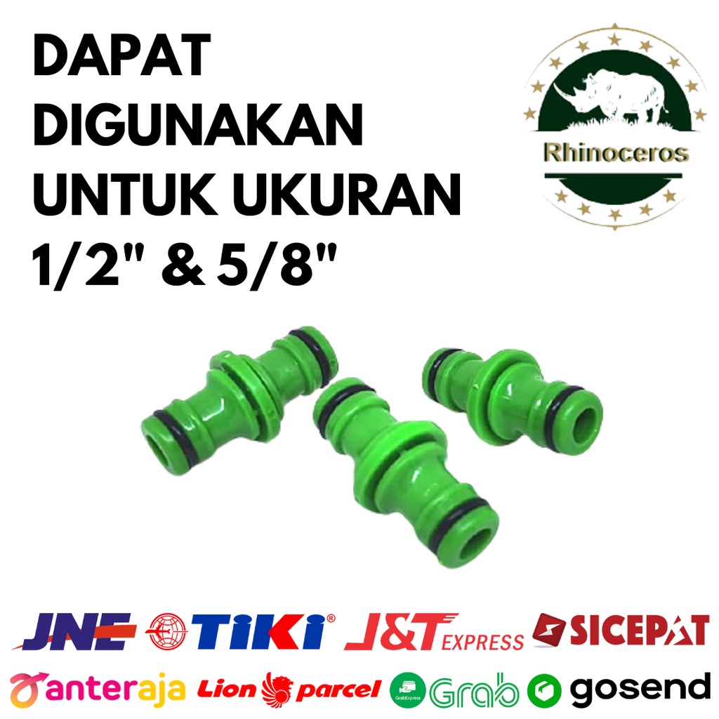 Penyambung Selang Air Konektor Lurus Sambungan Quick Connector 1/2&quot; dan 5/8&quot;