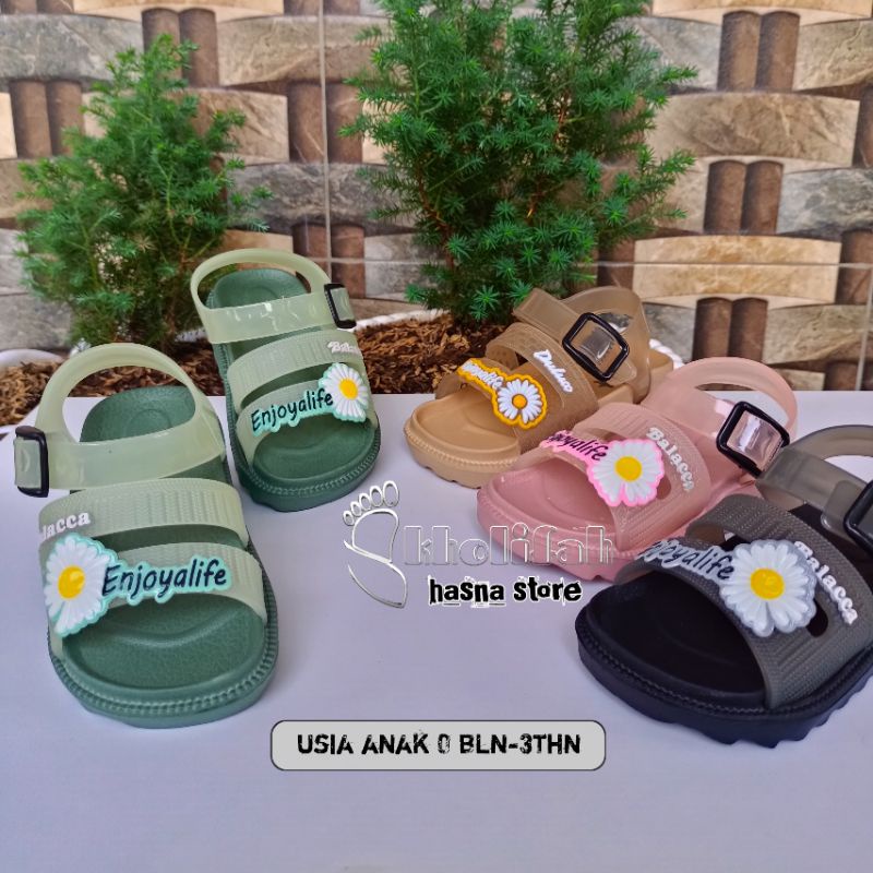 SANDAL ANAK PEREMPUAN 0 - 3,5thn TALI BUNGA MATAHARI  Dulux 323e