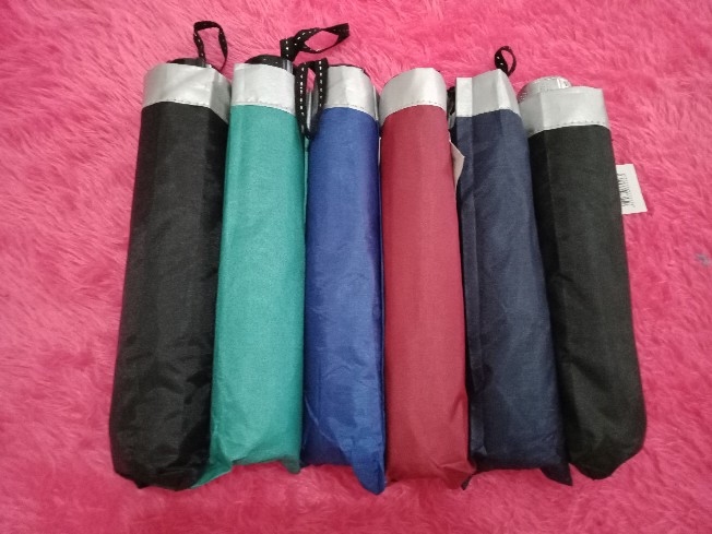Payung Lipat 3 Polos Warna Warni