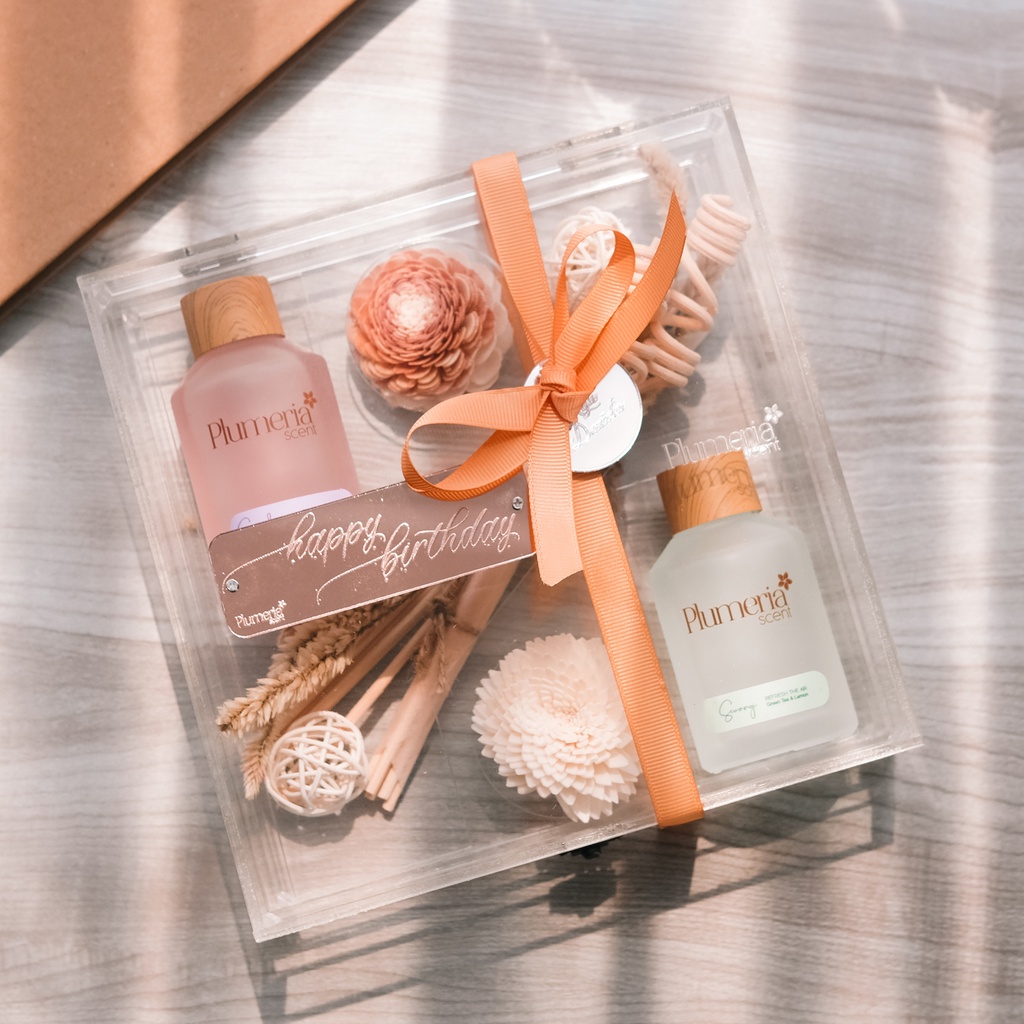 Plumeria Essential Reed Diffuser Favorit Gift Set-Akrilik Gift Set-2