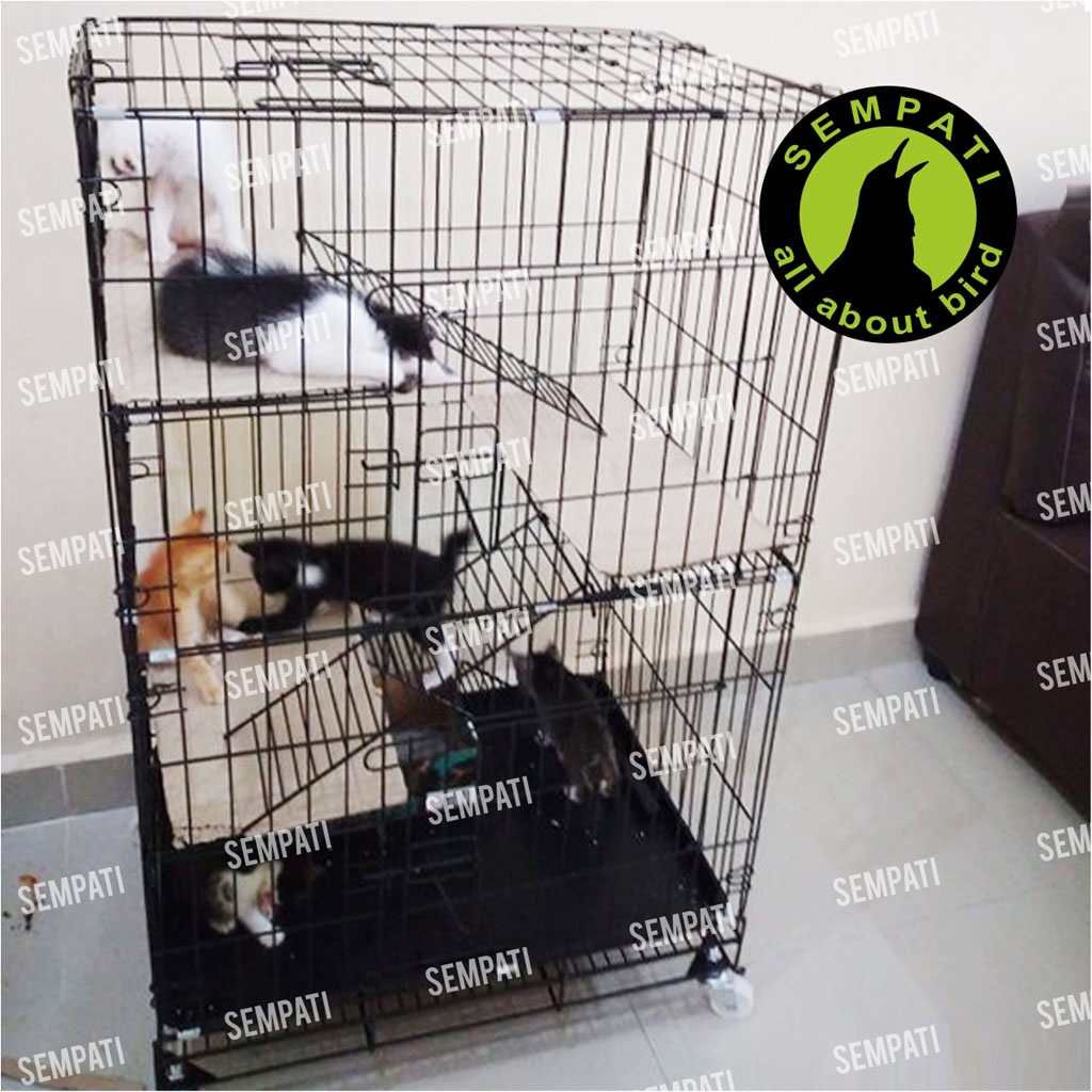 KANDANG ANJING 3 TINGKAT TERMURAH SIZE L KANDANG KUCING BURUNG KANDANG SUGAR GLIDER TINGKAT 3 KCG3L-2