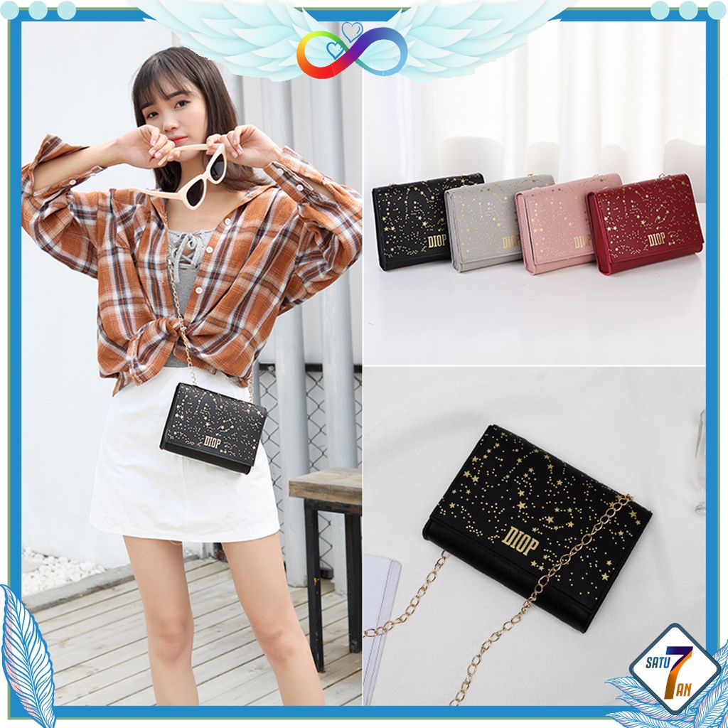 Tas Selempang Wanita Fashion Style Korea Kasual Tas Bahu Cewek Sling Bag Kulit PU Satu7an T87