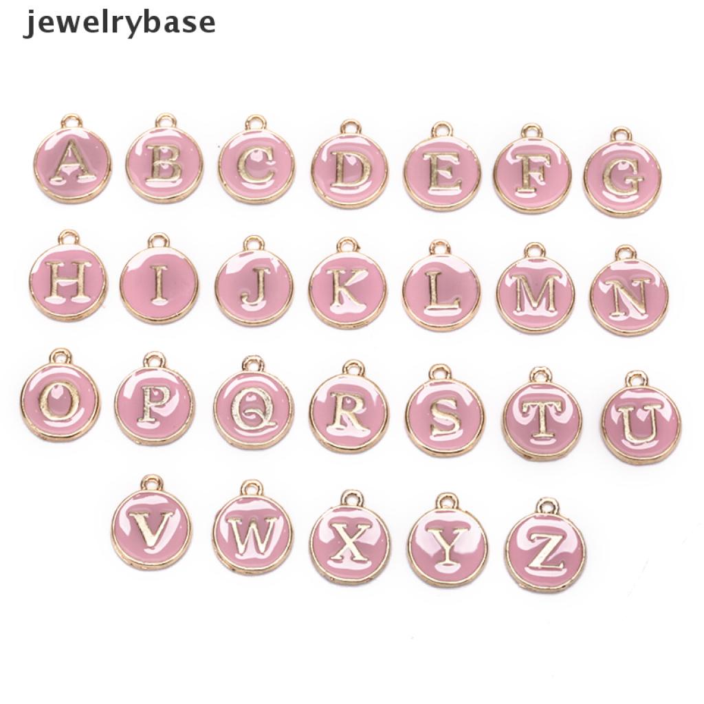 26pcs Huruf Alfabet Charms Inisial Untuk Membuat Perhiasan Gelang