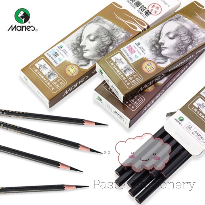 

Maries Charcoal Pencil C7300 Sketch - Pensil Kayu Sketsa Maries