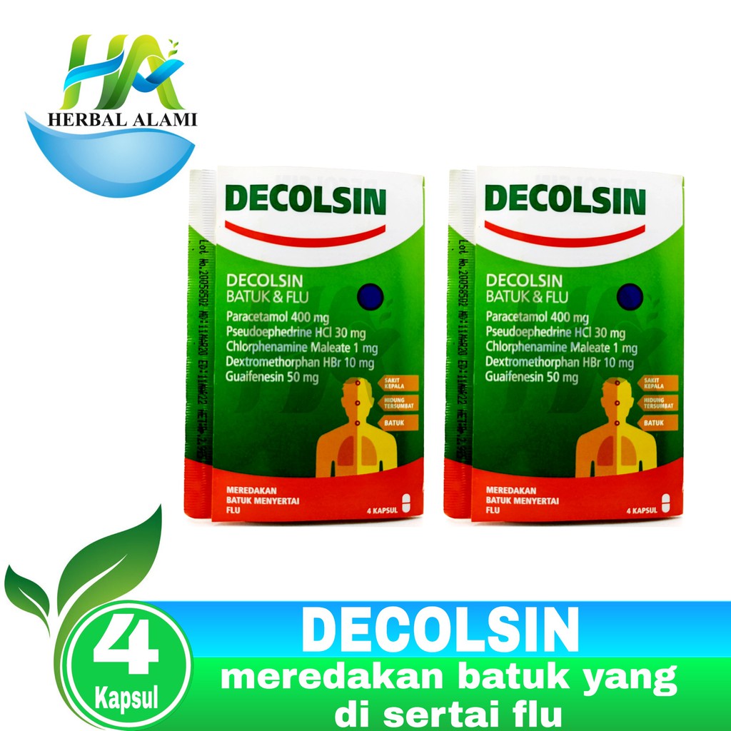 Decolsin Kaspul isi 4 kaplet - Decolsin Batuk &amp; Flu