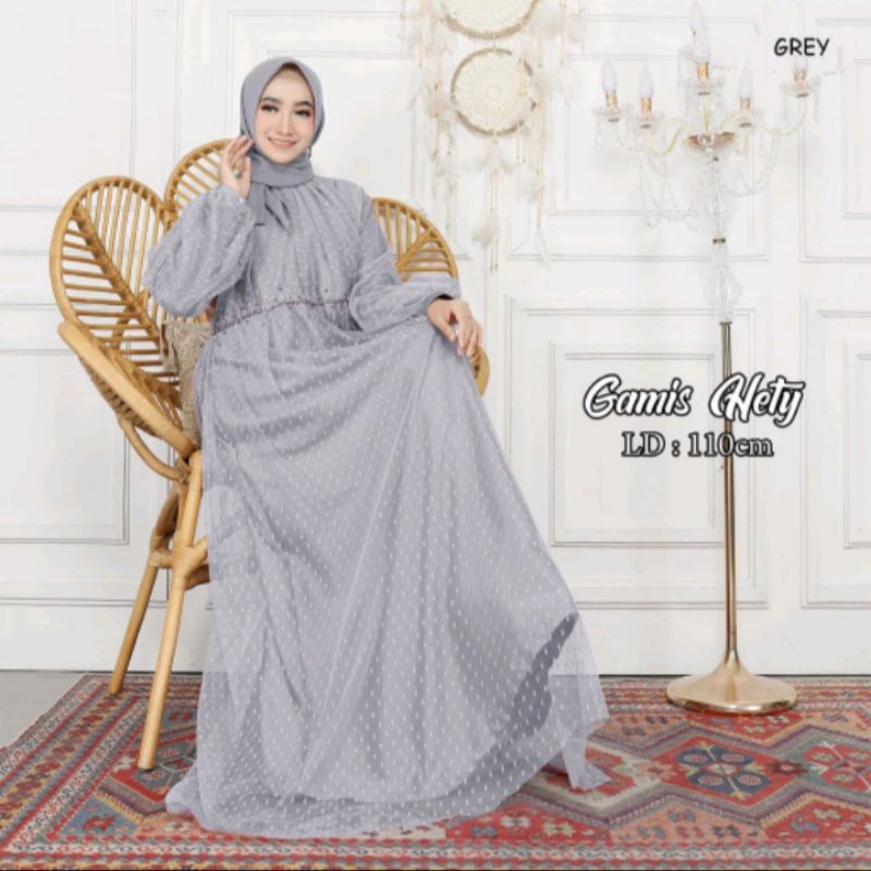baju pesta muslimah fashion hety gamis lamaran walimah wisuda