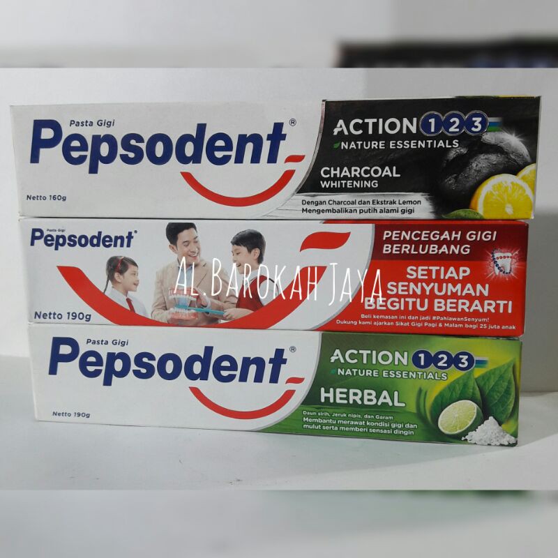 Pepsodent Herbal, Pepsodent Action 160gr, Pasta Gigi Pepsodent 190gr