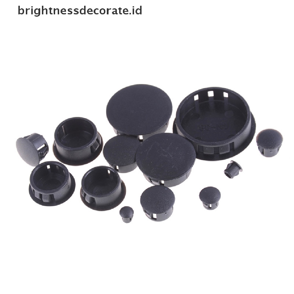 4pcs / Lot Tabung Pipa Bulat Bahan Plastik Warna Hitam