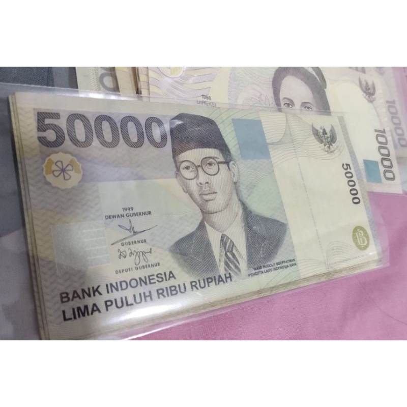 Uang Kuno 50.000 seri WR Supratman th 1999