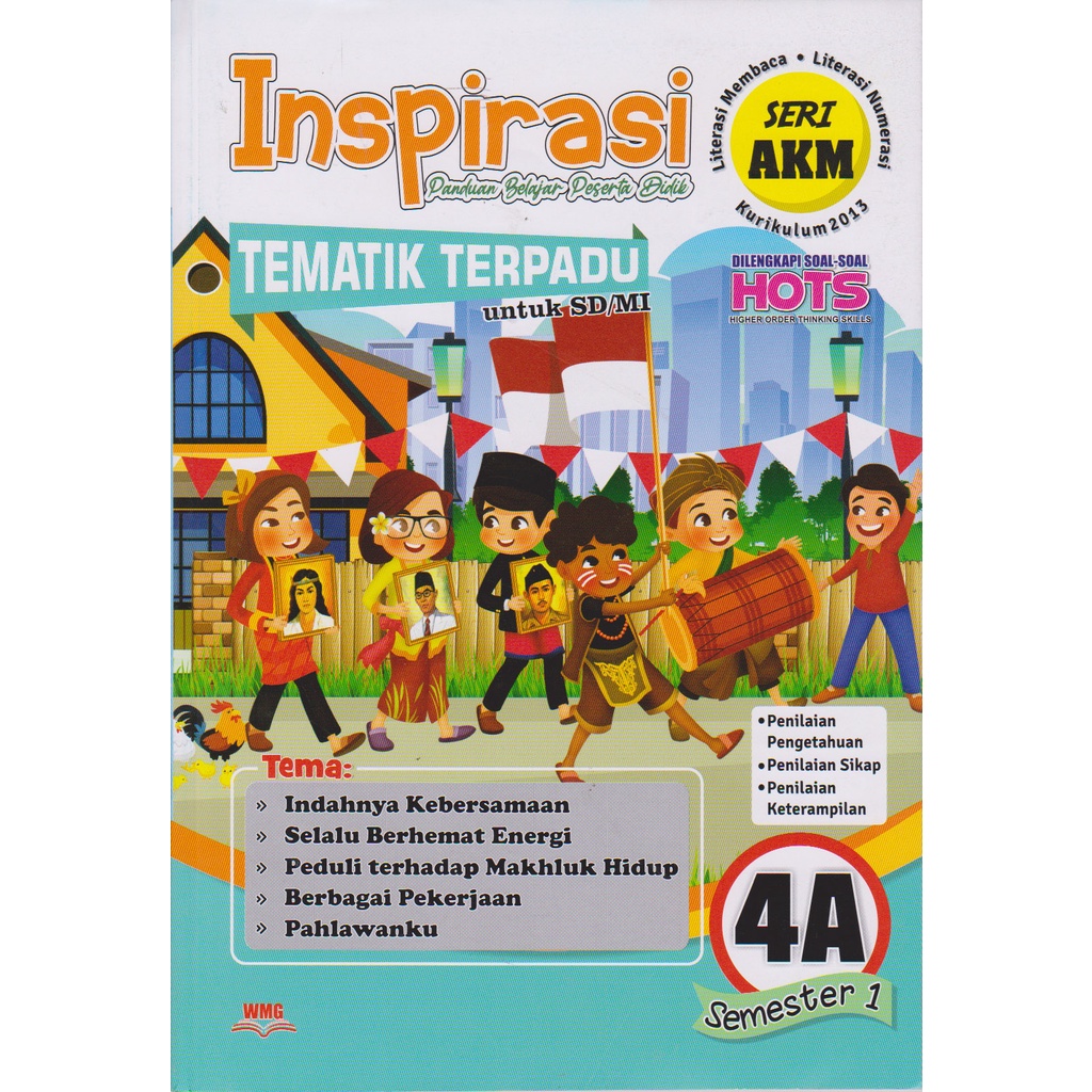 Inspirasi TEMATIK TERPADU UNTUK SD/MI KELAS 1,2,3,4,5, dan 6 Semester 1 dan 2 Dilengkapi soal-soal HOTS-KELAS 4 Semester 1