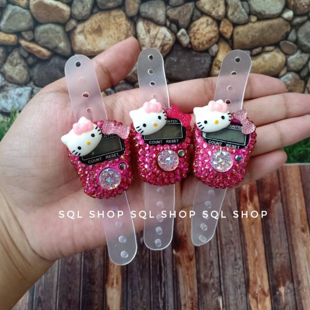 SQL SHOP Tasbih digital hello kitty bling bling | Alat hitung dzikir digital