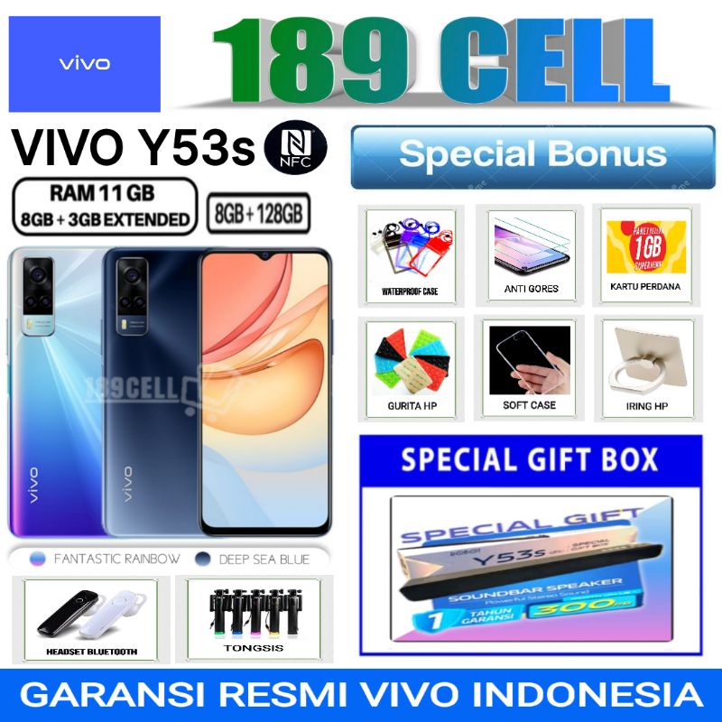 VIVO Y53S 8/128 Y53 S | Y33S RAM 8/128 GB | Y20sG 4/128 | Y02T 4/64 GARANSI RESMI VIVO INDONESIA