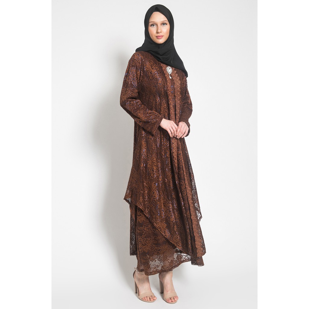 Artura Long Dress Muslim Gamis  Wanita  Gamis  Rompi  Fit 