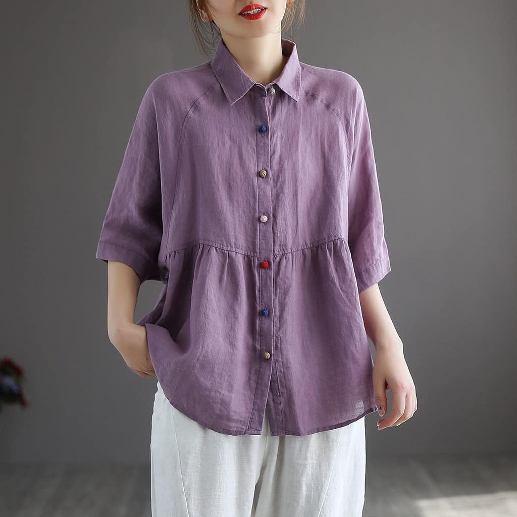 QIANA BLOUSE - blouse wanita / blouse korean / blouse linen / korean style / kemeja wanita