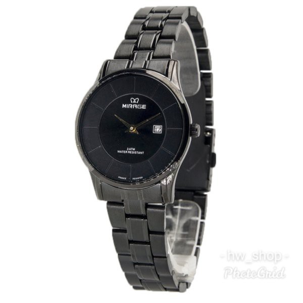 Jam Tangan Wanita Mirage 8670 Full Hitam Original