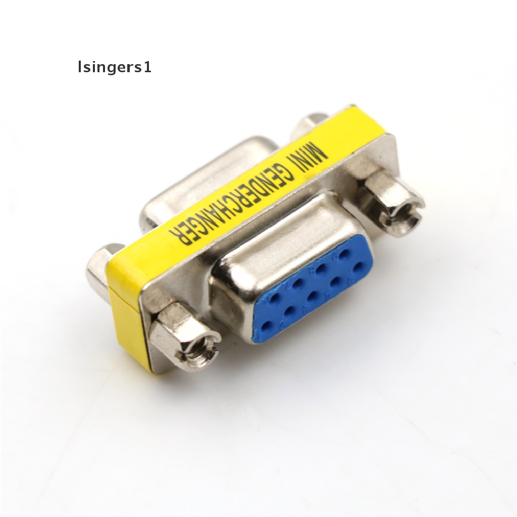 (lsingers1) Rs-232 DB9 9 Pin Female Ke Female Untuk Gender Changer