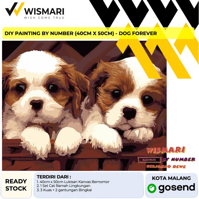 

DIY PAINTING BY NUMBER (40CM x 50CM) - DOG FOREVER Diskon