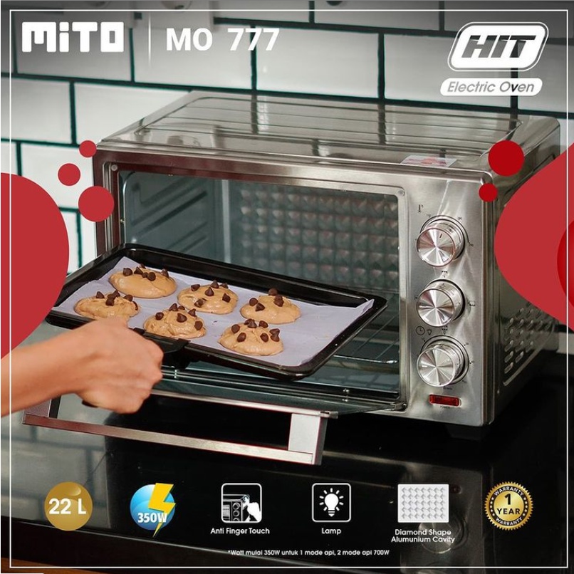 Oven Listrik Mito MO 777 Kapasitas 22 Liter Oven Mito 777 Oven Panggangan Oven Toaster Maspion