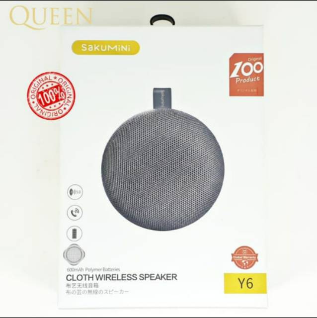 SAKUMiNi Y6 Bluetooth Speaker By KIIP / Wireless Speaker Bluetooth Round Baseus kiip-5