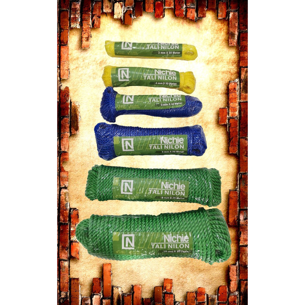TALI TAMBANG NILON NICHIE 6 MM x 30 METER
