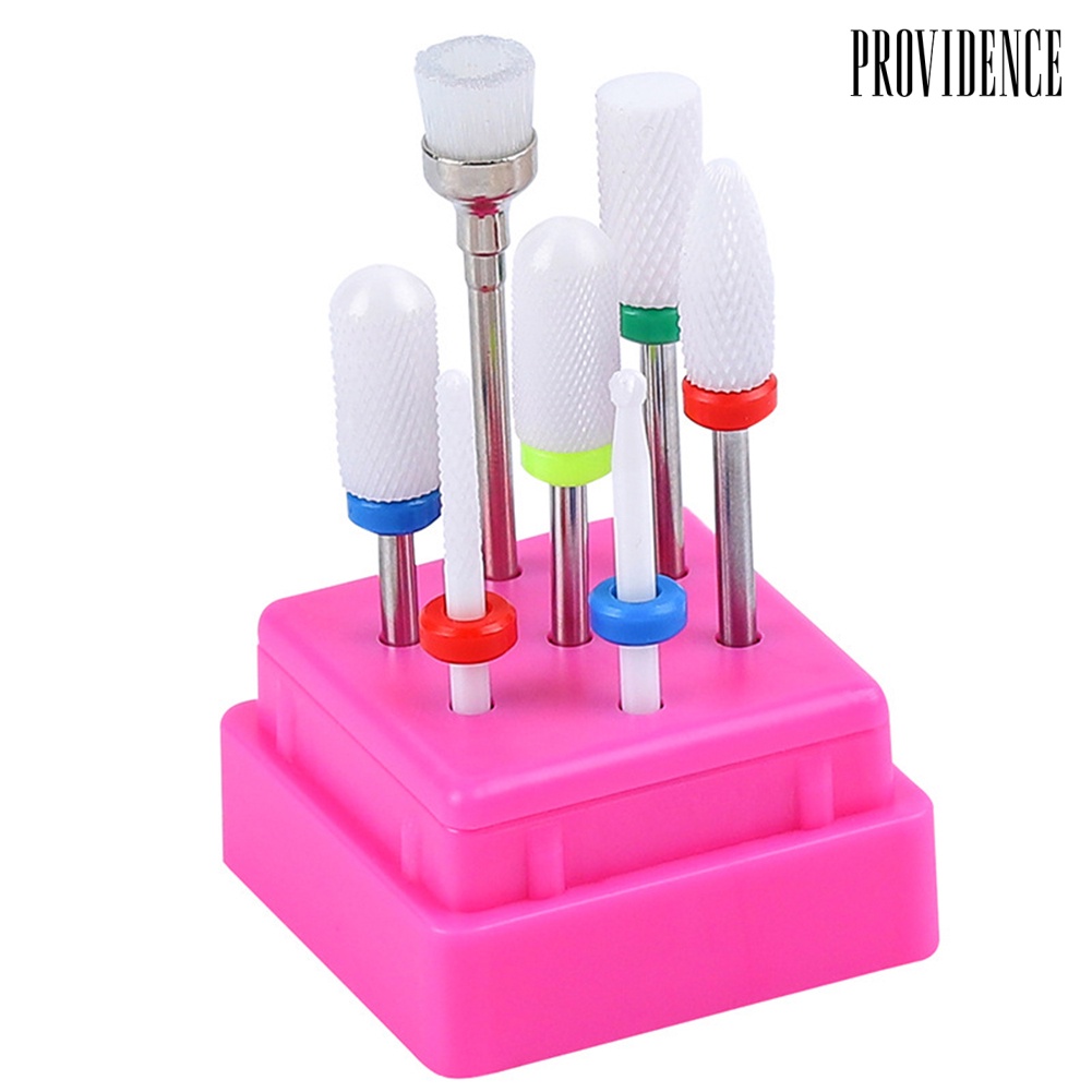 Providence 7/10 Holes Nail Drill Bit Box Holder Sanding Head Display Stand Storage Rack