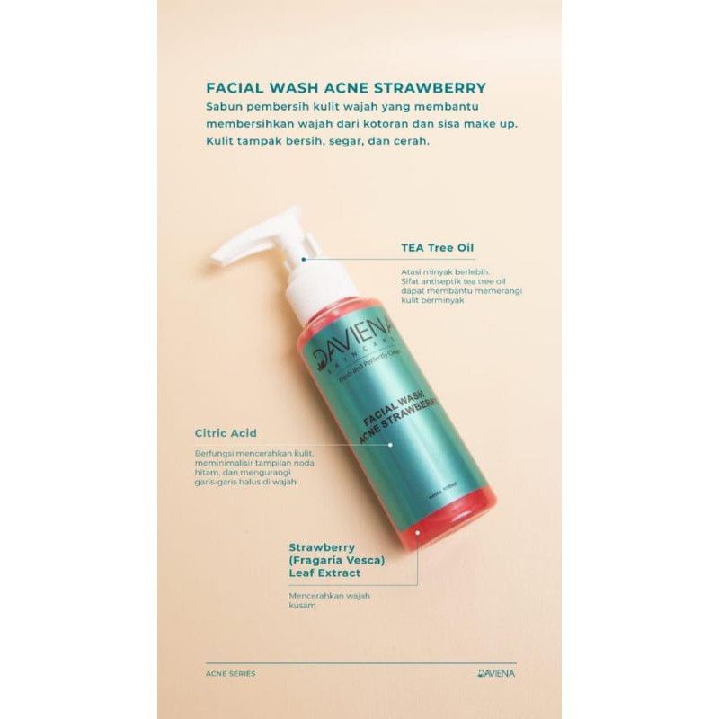 Facial Wash Foam Acne Daviena Skincare Davienaskincareofficial Davina Devina Daviena